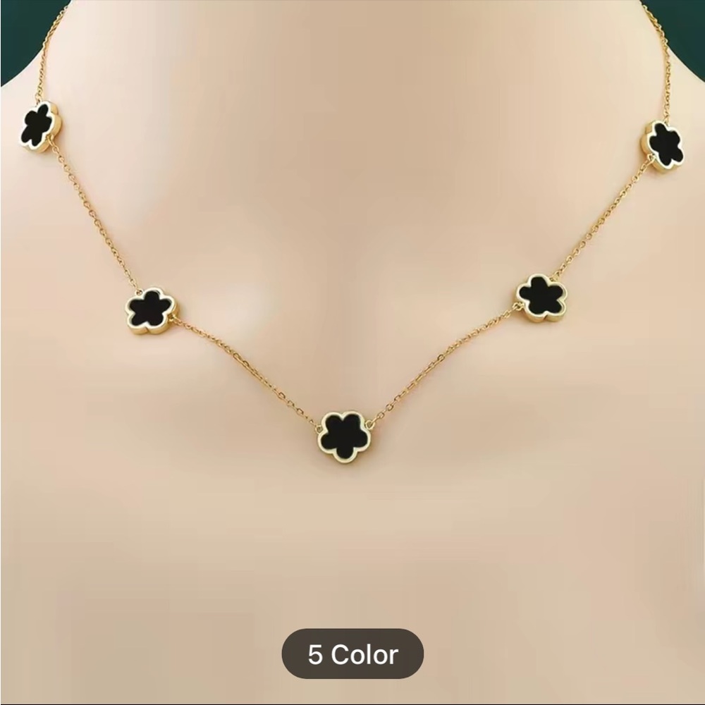 Beautiful new gold plated necklaces with colorful charm